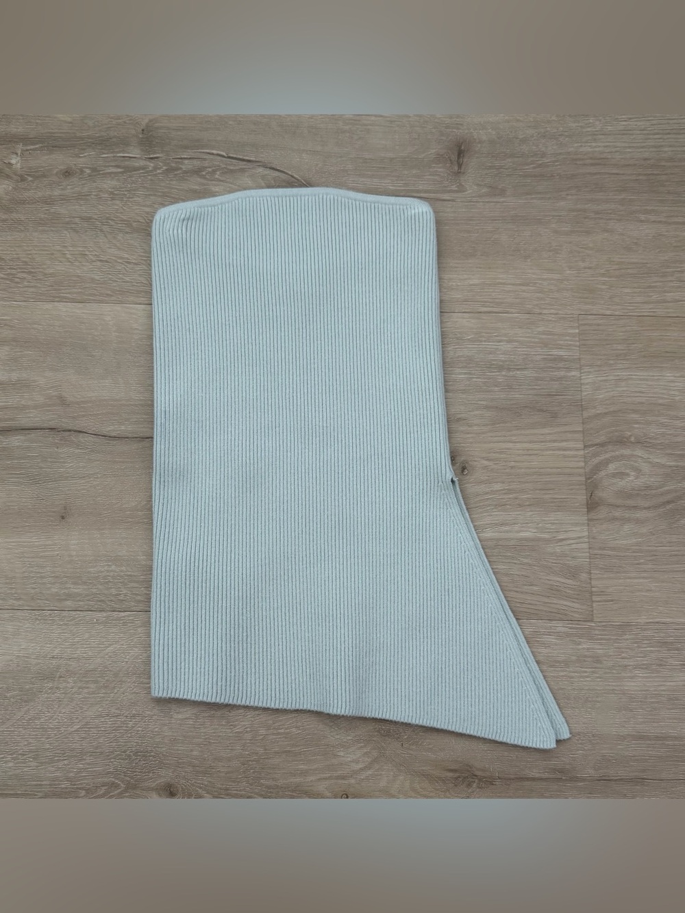 Aritzia Wilfred Blue Teal Strapless Cut Out Tube Top